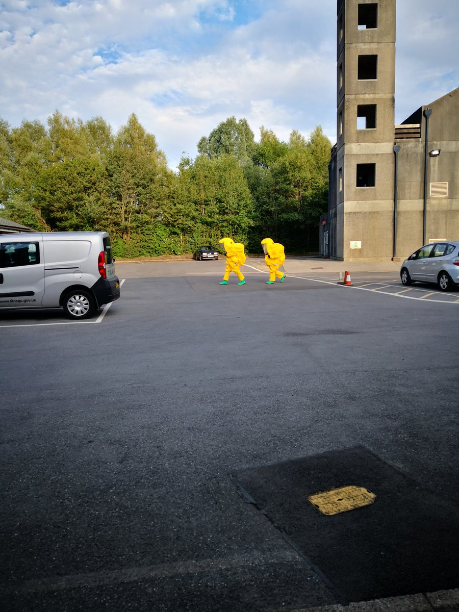 MorristonFire's tweet photo. Blue Watch have been training with Gas Tight Suits this evening after an update from @MAWWORM1 #trainhardrescueeasy https://t.co/dYXBH0jvyi