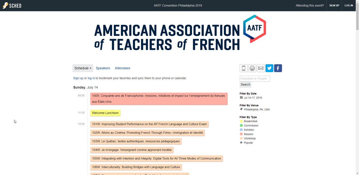 AATFrench's tweet image. #aatf19 #langchat Have you heard? We're excited to announce that we have a convention app!! Access convention info via mobile device (App Store or Google Play Store) or computer. A très bientôt! aatfphiladelphia.sched.com