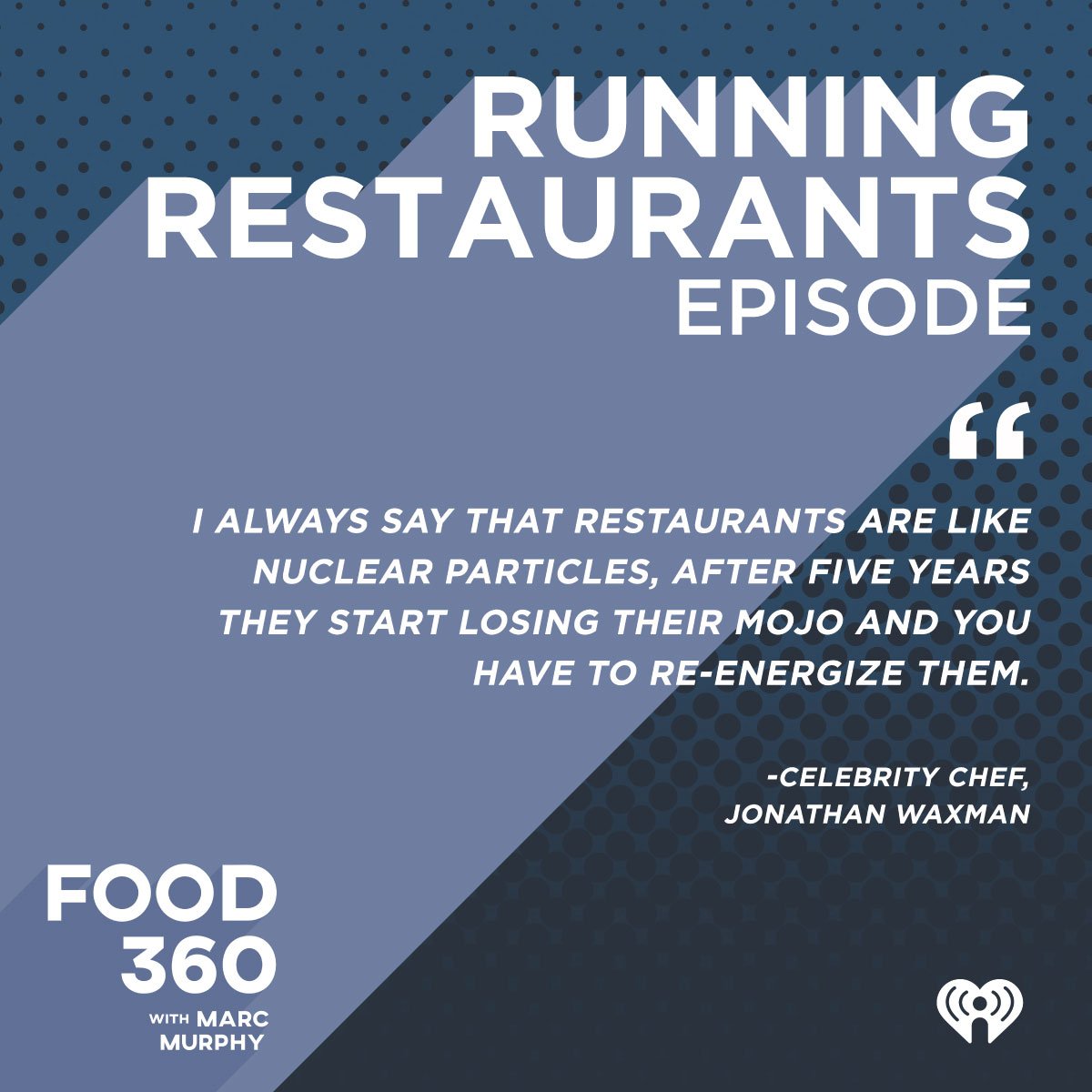 Ever walk into an eatery and wonder why you can’t get a table — even though there are plenty of open seats? There’s a method to the madness, and Marc, alongside chef @chefjwaxman, will explain it all. Listen here: megaphone.link/HSW3174103943