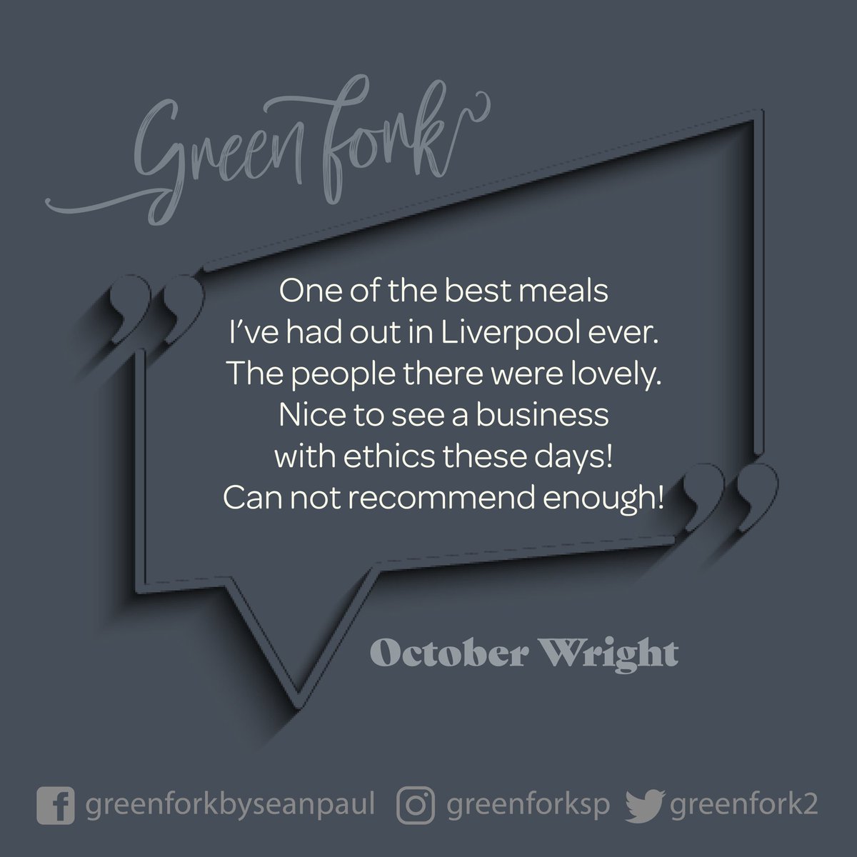 Thanks for the review October.
#resturantreview 
#eatindipendant 
#liverpooleats
