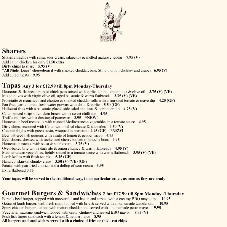 BarcaGosforth's tweet photo. 2 new small plates on our ever-evolving menu: Truffle oil fries with Parmesan, and chicken thighs with green pesto and prosciutto. Both super tasty! https://t.co/xZ0TUHfL75