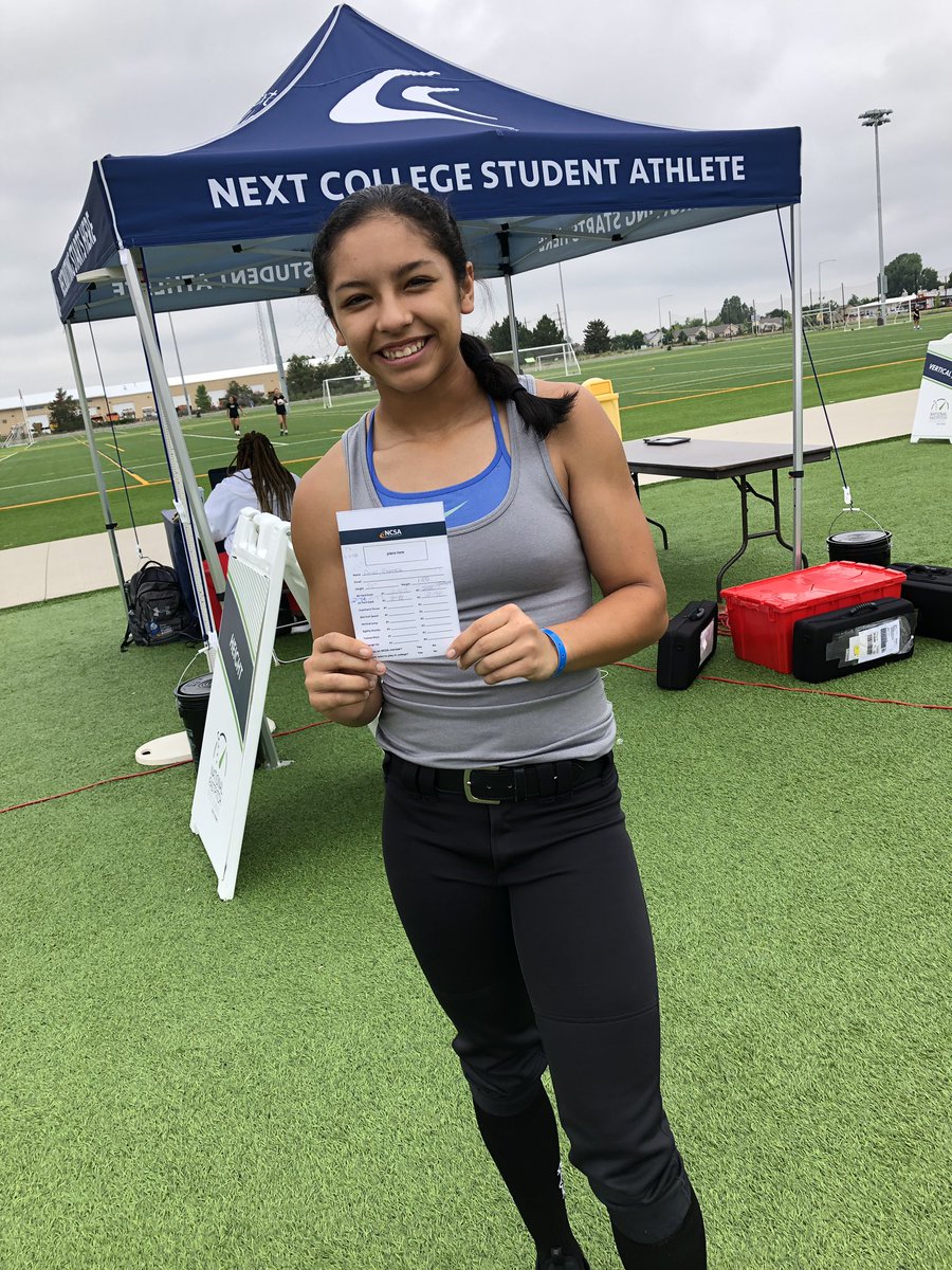 NCSACoachDuffek's tweet photo. Shout out to @acg0359 for registering a 2.74 home to first time (laser timing) at the @TCSFastpitch National Fastpitch Speed Combine! Closing out the last day STRONG! #measurables #getyournumbers #onetoughchick https://t.co/9SidglLKt9