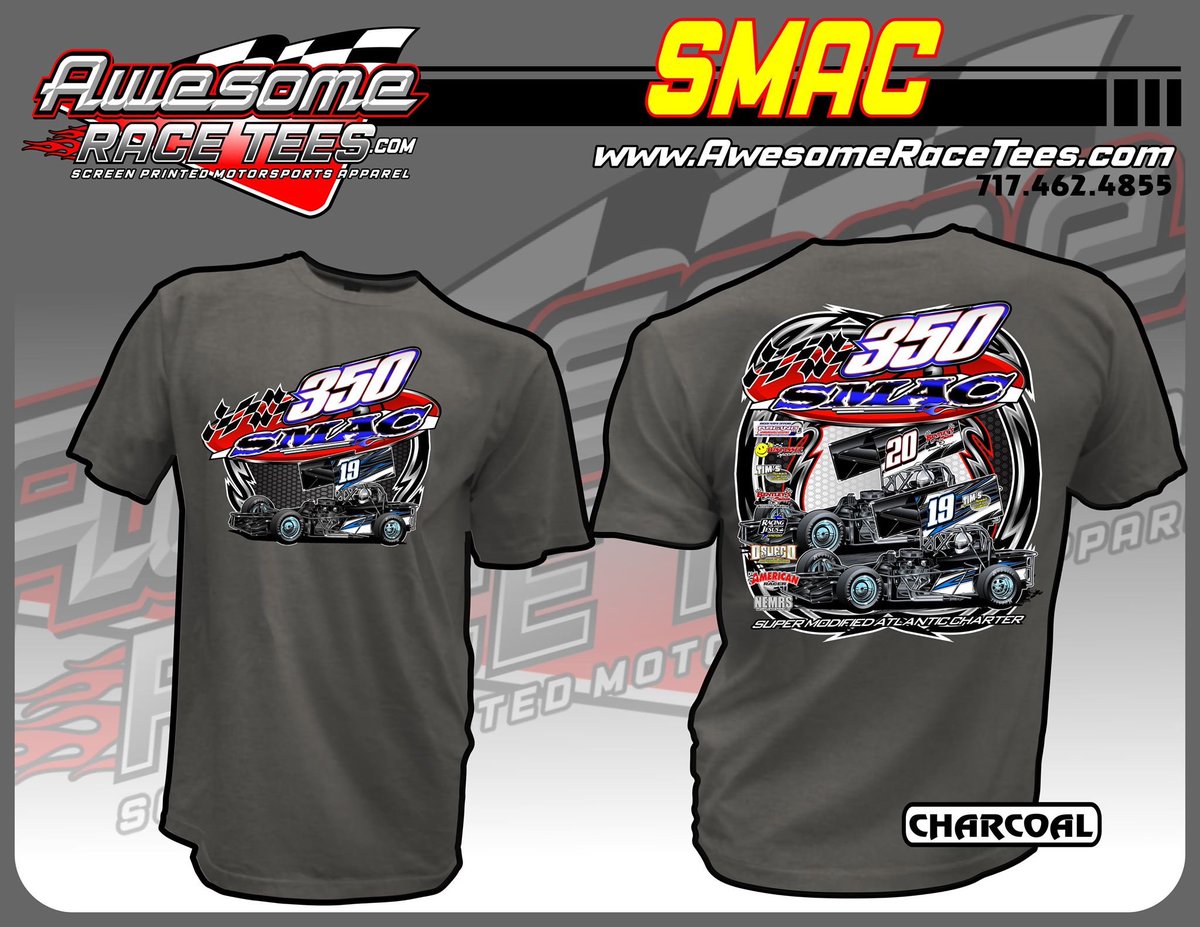 Spread the word - we’ll have NEW 350 SMAC t-shirts on sale at <a href="/WiscSpeedway/">Wiscasset Speedway</a> tomorrow night, July 6. Only $20! #350Supers