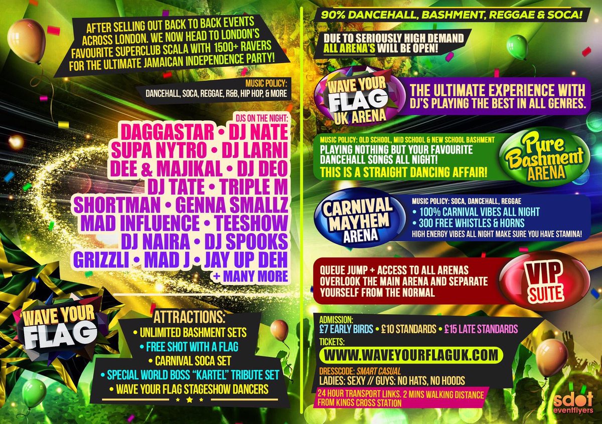 WaveYourFlagUK's tweet photo. #WaveYourFlagUK ✅

Saturday 10th August 2019 📆

At Scala, Kings Cross 📍

ALL FOUR Arenas In Scala Will Be Open On The Night 😈

Tickets Out NOW! ⏰

https://t.co/UHjZ9B4WTw https://t.co/mkCmkYIG9C
