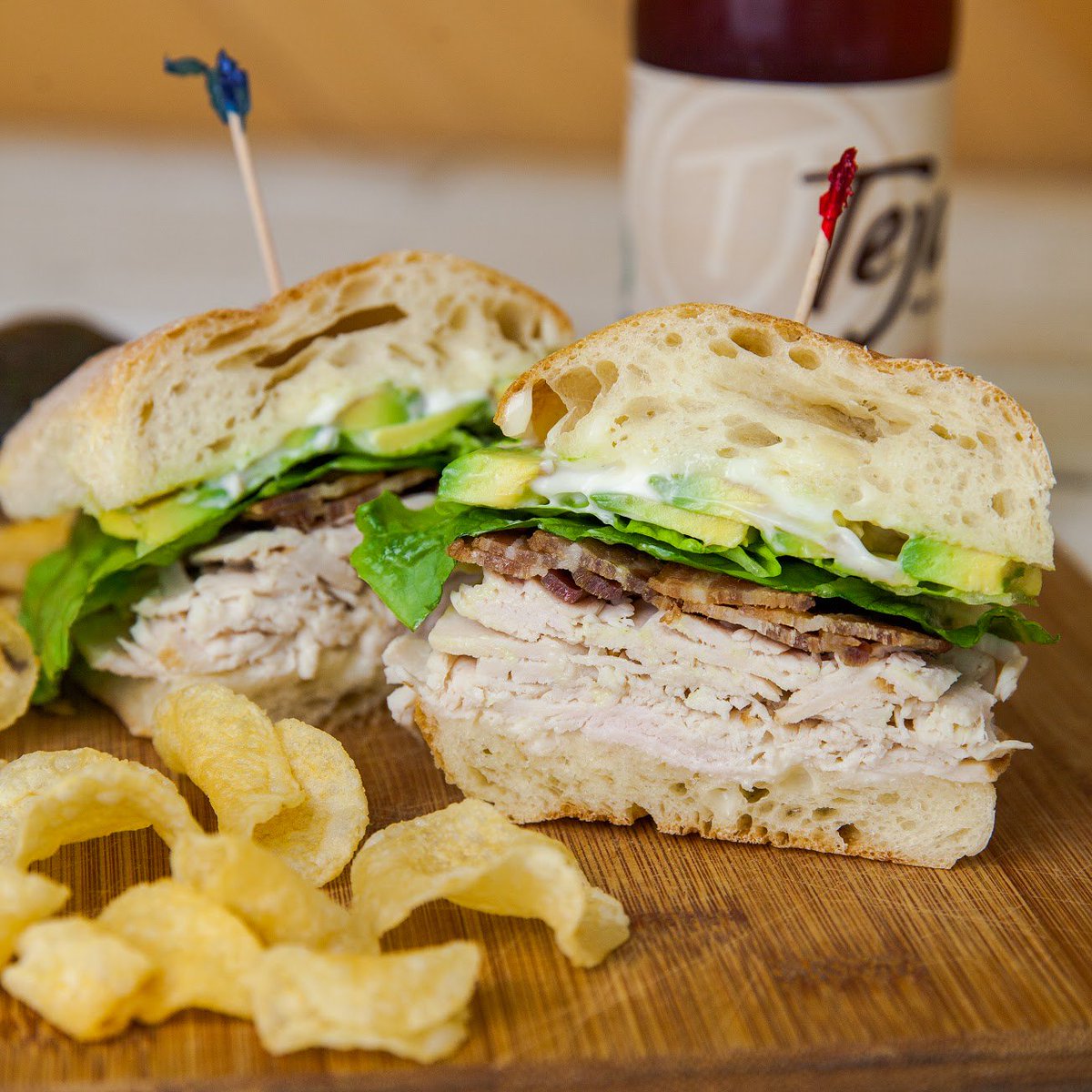 ladleandleaf's tweet photo. On the table: Turkey Bacon Avocado Sandwich! https://t.co/XUPiXBDPrv