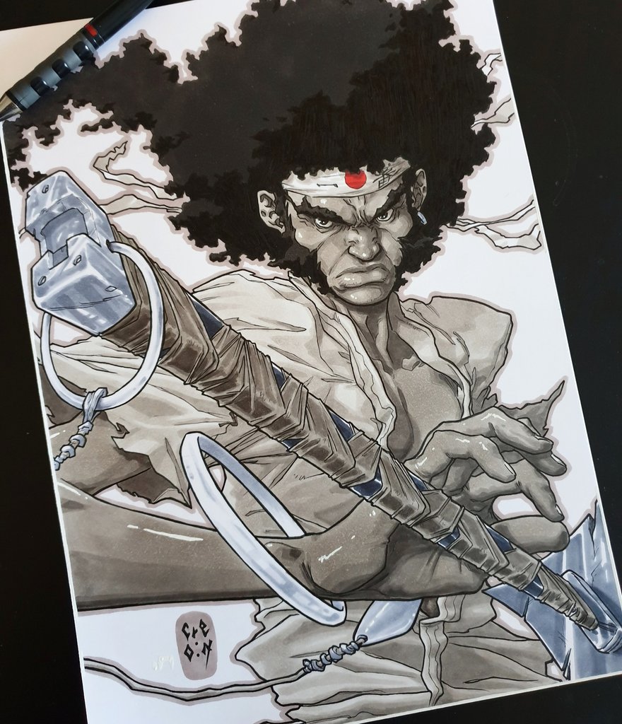 Afro - Characters & Art - Afro Samurai  Samurai art, Afro samurai, Samurai  artwork