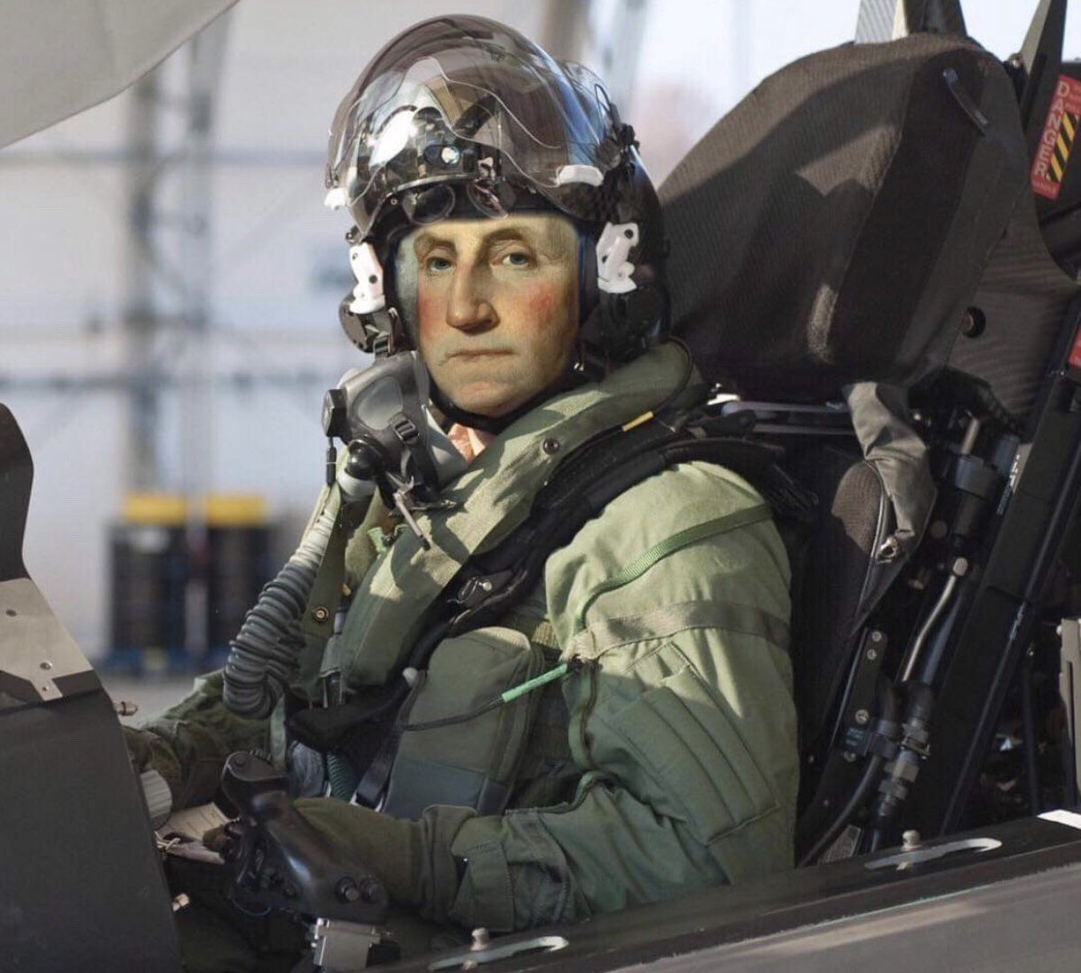 1775: George "The Truth" Washington takes to the skies to defend America. In one notable encounter Washington was able to snap a photo of an enemy plane and pilot. Asked how he was able to get such a great pic, he replied "because I was inverted"#RevolutionaryWarAirportStories