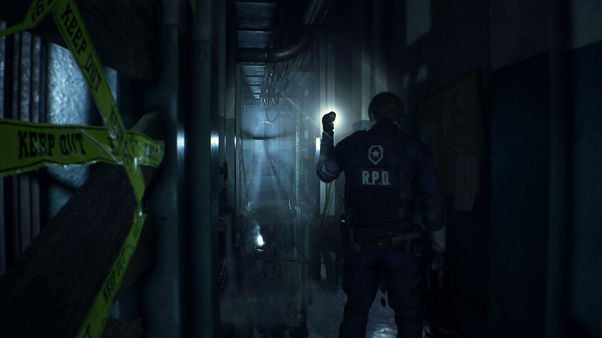 PlayStation's tweet photo. Raccoon City is your shopping destination this holiday weekend. Save 30% on horror masterpiece RE2, along with discounts on other Resident Evil titles: https://t.co/xS30BqGbsy https://t.co/ZK9ofGFKB2