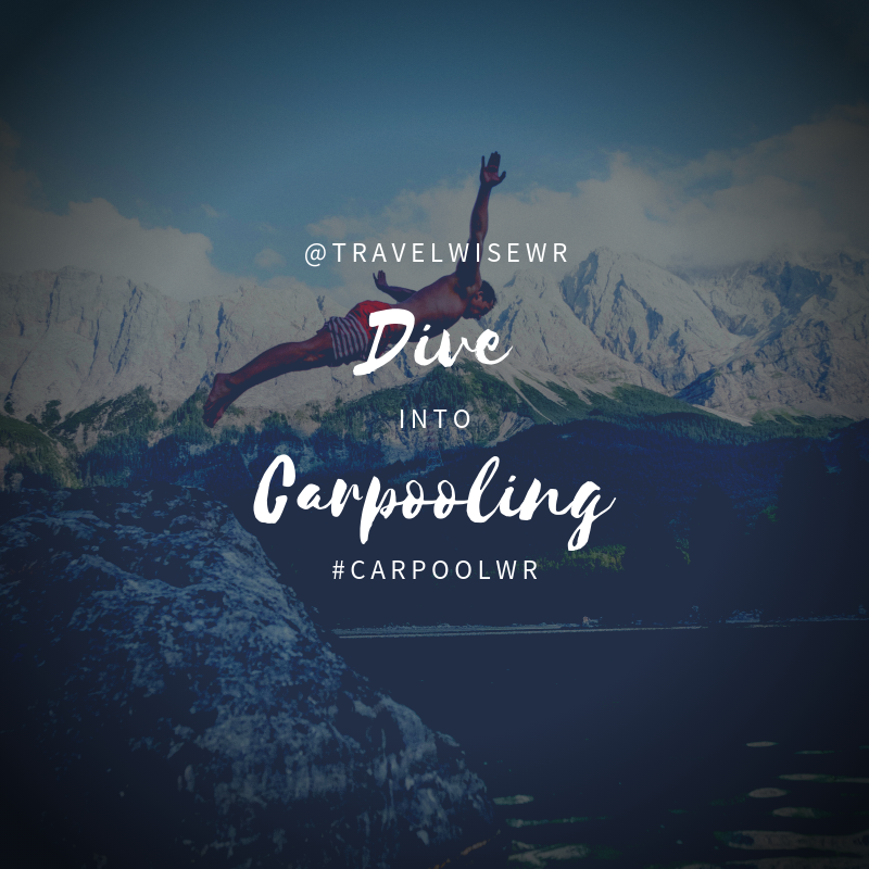 TravelWiseWR's tweet photo. Happy Friday! Dive into carpooling - not literally - but there's no better time than now to find a carpool buddy. Head over to https://t.co/KU2cSlhSZp and find yours today. Not sure how? Follow our tutorial https://t.co/vzDKXhA6i6 #carpoolwr https://t.co/0UrgpMIAeU