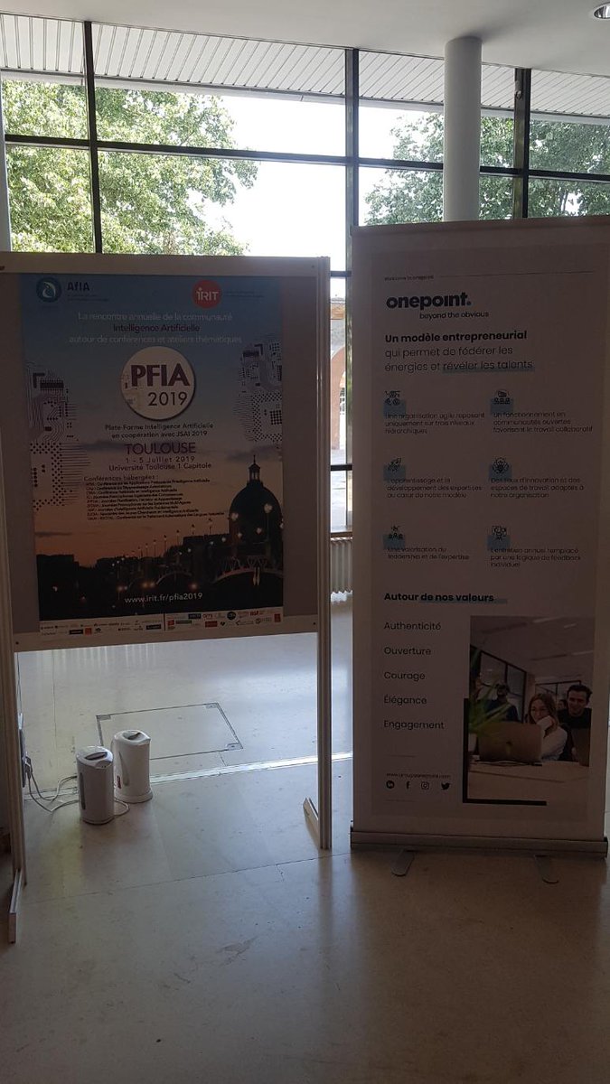 IkramChraibiK's tweet photo. Clap de fin pour #pfia2019! Merci aux organisateurs @AFIA_info @IRIToulouse, aux chercheuses & chercheurs #cap #jfsma #ic et des autres conférences #iA pour ces moments d'échanges! Prochaine rencontre de la recherche @onepoint et pfia en 2020! #IA #Sciences #MachineLearning https://t.co/IQO0XFwu53