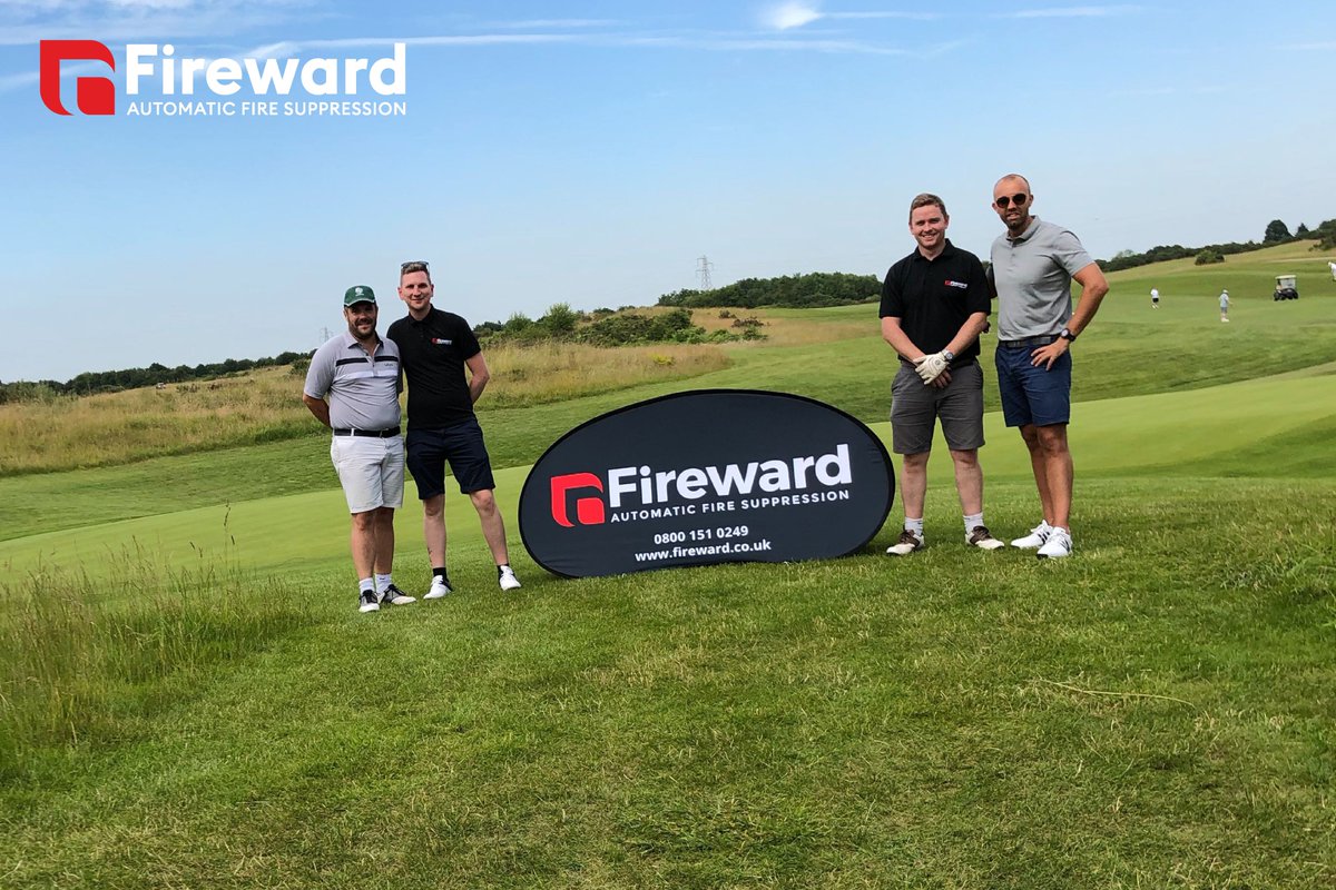 FireWardnet's tweet photo. The Sun has been shining down on #TeamFireward at this years @BITAIntl #Golf Masters 2019 at @LondonGolfClub. Great to have #MattScott and his handicap from @blue_machinery joining #SamMalins #RyanNewbury #MattGriswood for what has been an exciting day of golf #BITAnetworking https://t.co/jKsMImqDPw
