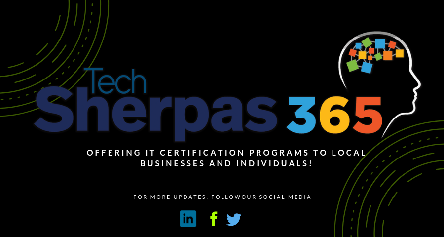 SherpaTraining's tweet photo. Providing superior education services & programs is our passion! Need help finding the right class, certification, or delivery format? Want to learn more about what TechSherpas 365 has to offer? Contact us at: https://t.co/IaFRZKTZqz
#TechSherpas365 #ContactUs #Microsoft365 https://t.co/GuEm7bkIVT