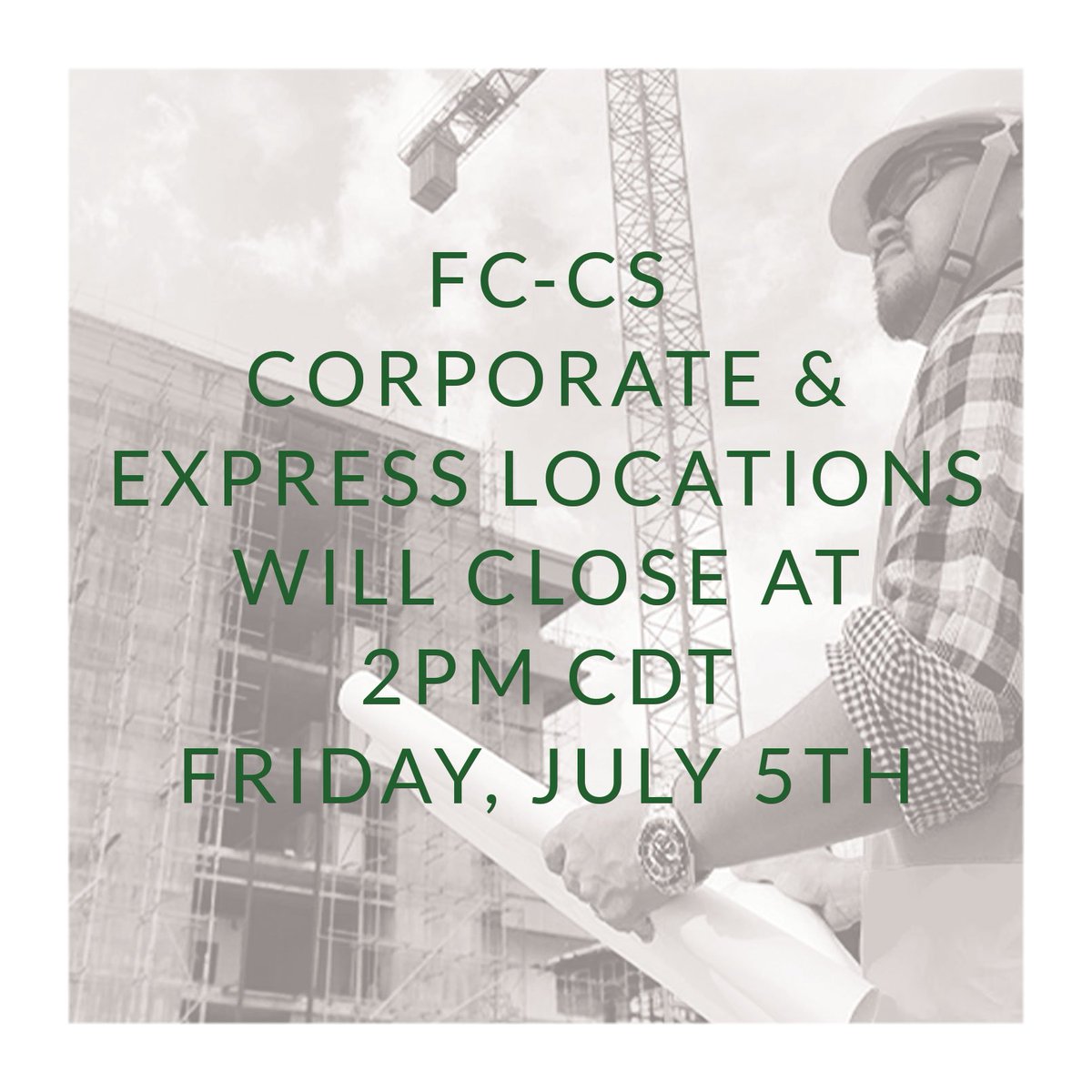 We will resume regular business hours on Monday, July 8th. Have a safe and happy holiday weekend!