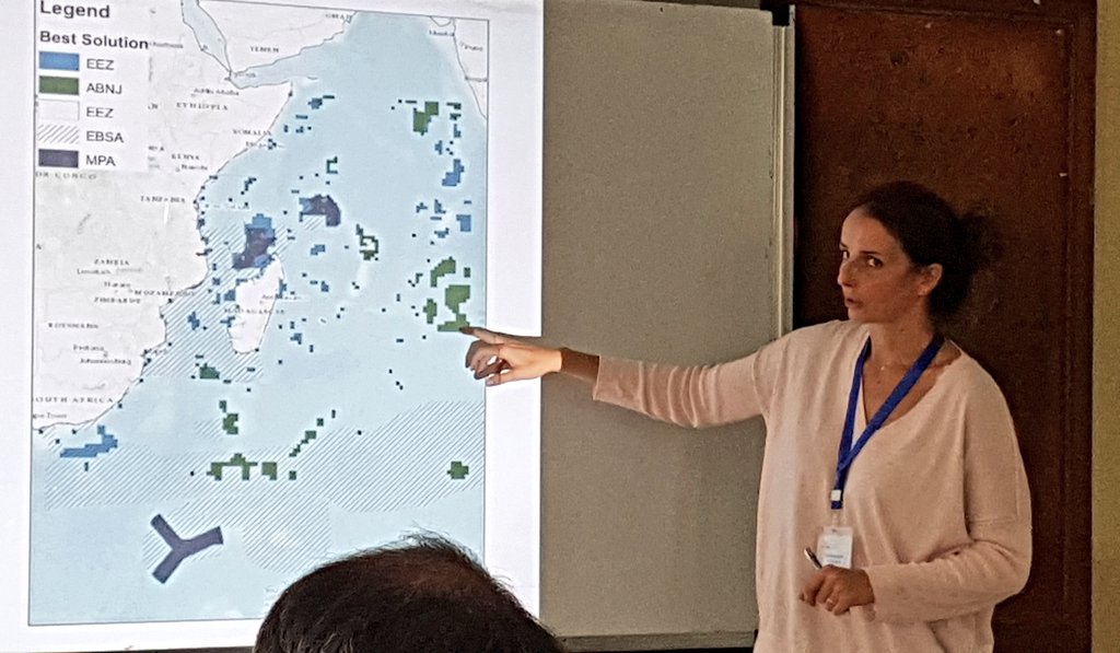 aboudjumbe's tweet image. .@steph_dagata @Macquarie_Uni provided an interesting collection of ongoing scientific studies on biodiversity connectivity &amp;amp; climate impacts along #ABNJ #BBNJ Marine Spatial Conservation alignment at  WIO Ocean Governance session of @wiomsa @NCSecretariat #WIOMSASYMPOSIUM2019