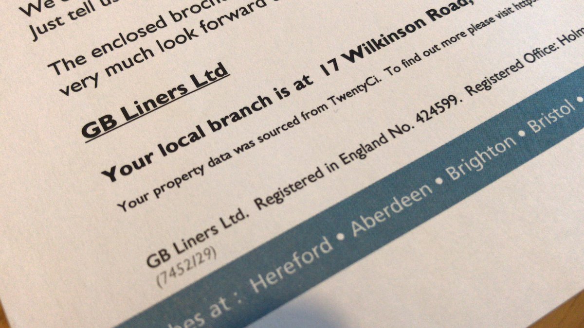 AlanHart's tweet image. Just had to request removal of my personal data from @TwentyCi. Interested to know where they got my name and address from and how much £ they get for selling it to third party companies. Under #GDPR ANY unsolicited post / email / phone calls are illegal.