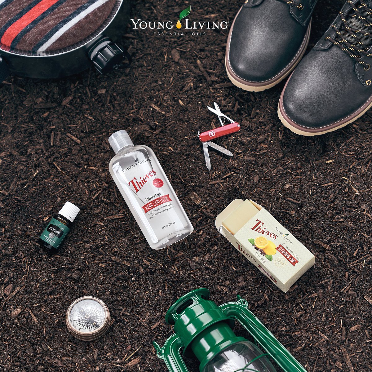Which products are a must have for your #OutdoorAdventures? Ours include #ThievesCleansingSoap to stay clean, #ThievesHandSanitizer for right before meals, and some #Peppermint to cool down those hiking muscles. 🏕#yleo