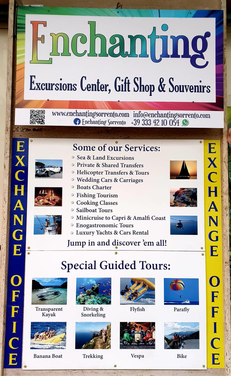 EnchantingSorr's tweet photo. #Rent your #Car #Scooter #Bike at our office in #MassaLubrense and visit in total relax our paradisiac places 🚴‍♂️🚗🛵🌈☀️🏖🏝🚴‍♂️🚘🛵
Info &amp; reservation: 
Enchanting Sorrento via Palma 24B in Massa Lubrense
🌐 https://t.co/D2jObht4Dw
📧 info@enchantingsorrento.com ☎️+393334210054 https://t.co/IEJFjPwKj5