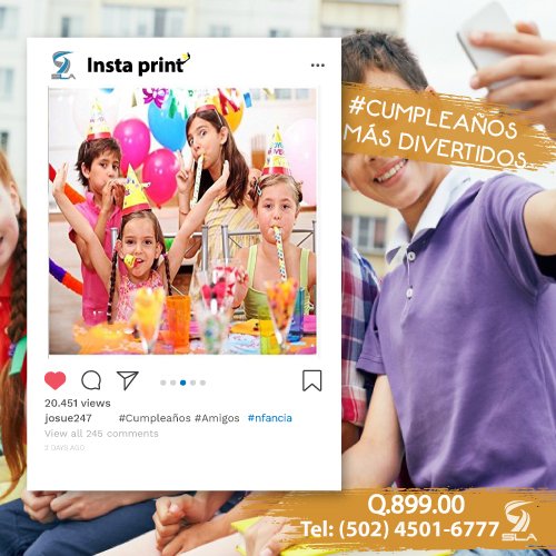 Slaservicios's tweet photo. Ahora los peques de la casa puedes tener un cumpleaños interactivo con Insta Print SLA en 3 sencillos pasos se llevarán un grato recuerdo.
Contáctanos ☎️ (502) 4501-6777
Escríbenos 📧instaprint@slaservicios.com
https://t.co/lmYvku5E9b 
#Cumple #HappyBirthday #Santo #LasMañanitas https://t.co/ZTe3mv1Jcp