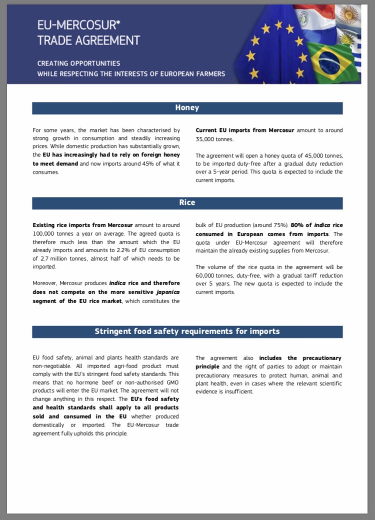 EBienkowskaEU's tweet photo. EU-Mercosur Trade Agreement 
➡️ Brand new factsheet for  European farmers and food businesses https://t.co/ZgTVVoQnDL https://t.co/FARFUrEPfJ