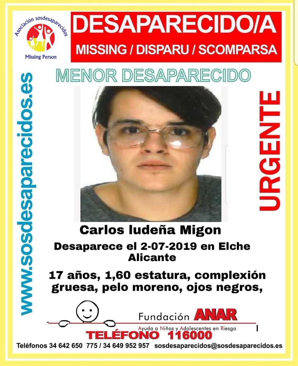 MurciaPolicia's tweet photo. Si retuiteas ayudas a encontrar a Carlos, lleva tres días desaparecido y es muy importante su divulgación. Gracias. https://t.co/RZR6FKmRYD
