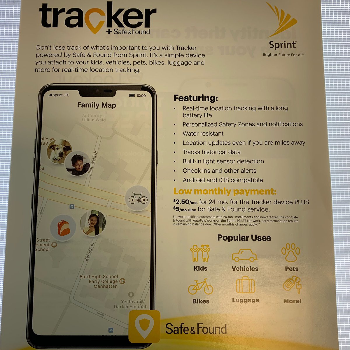 Kyla_SprintRep's tweet photo. Travel? Wondering where your bike is? How about this.... Are you a Sports Mom or Dad that has multiple bags of gear that needs to be monitored? Stop by our Brier Creek Sprint Store @Sprint_BC1031 and inquire about our Sprint Tracker and Keeper Upper for the kiddies https://t.co/MD6iyeyqMN