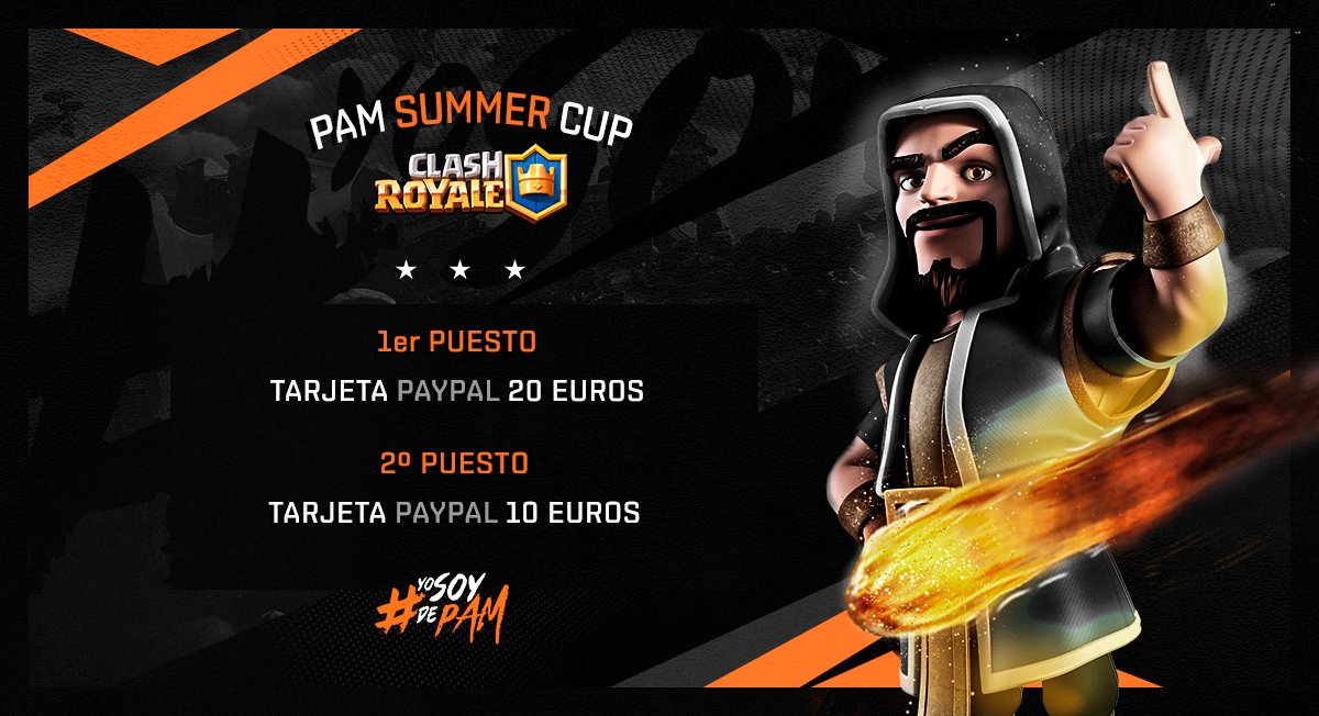 ¡Este verano refréscate jugando la PAM Summer Cup de #ClashRoyale!

¿Crees que podrás con todos?

Inscripción: 📝

1⃣ | Follow <a href="/PAM_eSports/">PAM eSports</a> 
2⃣ | RT y MG al tweet 
3⃣ | MD a <a href="/Bimo99B9/">Bimo</a>