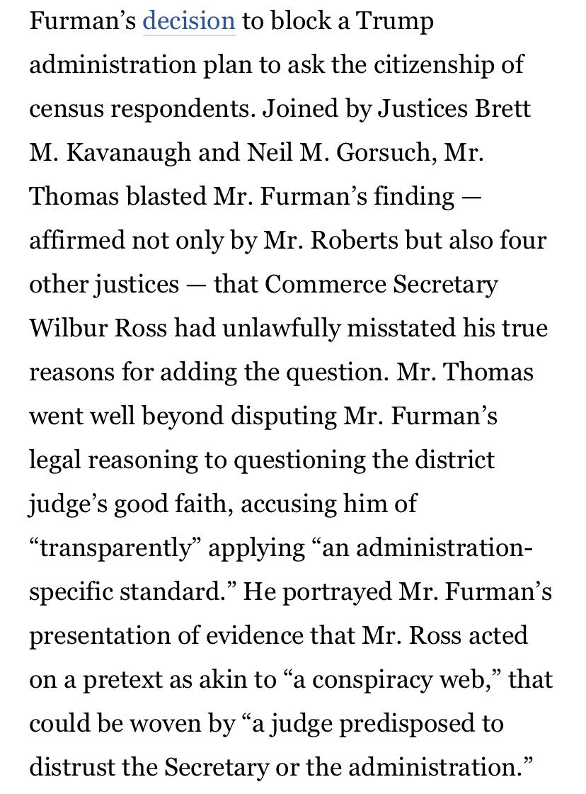 Wrong screenshot earlier. This is wht Thomas wrote, echoing Justice Department language