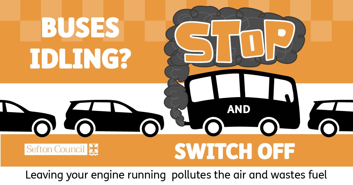 seftoncouncil's tweet photo. If you drive a taxi or a bus think about switching your engine off while you wait for passengers. Leaving your engine running pollutes the air and wastes fuel πππ¨ #CleanAirSefton https://t.co/9InYAfs7Y1