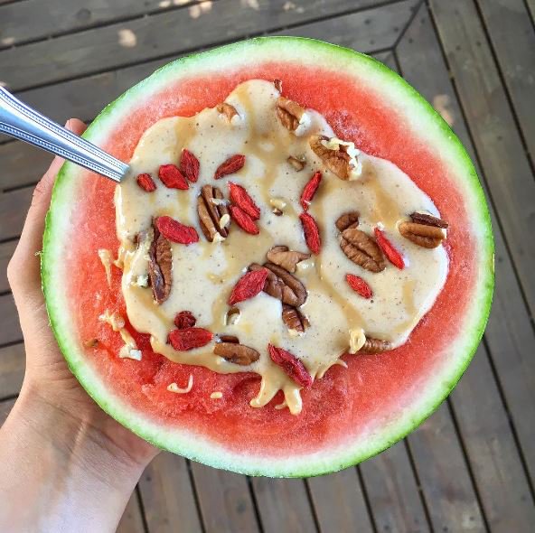 ABananaStand's tweet image. Happy Friday! Summer is finally here, and what better way to celebrate and cool off by putting your #banana smoothie inside of a watermelon!? It's the turducken of fruit!  #CommunityBananaStand amzn.to/2NpQMPs