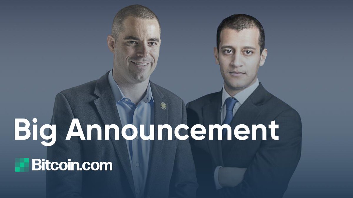 BitcoinCom's tweet photo. Roger Ver has some BIG news!

@rogerkver &amp; the CEO of @AmunAG announce the listing the first ETP (exchange-traded product) #ABCH tracking the performance of #BitcoinCash

Connecting Bitcoin Cash #BCH to a whole new class of investors all over the world.

📽️https://t.co/3tQRuwuH1f https://t.co/szcVQlhxXo
