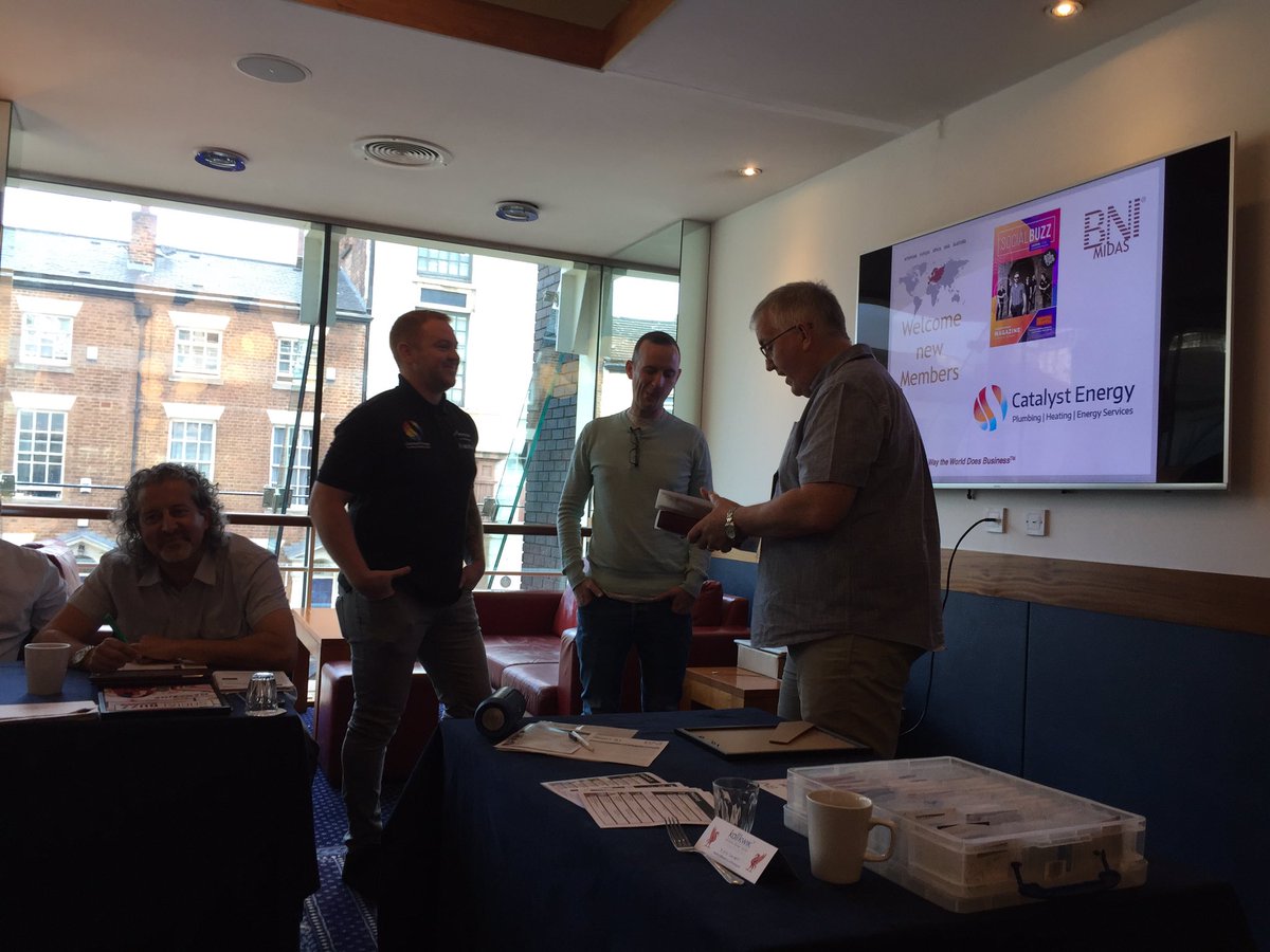 midasbni's tweet photo. Midas were pleased to induct 2 new members this morning,
John Mainey from @catalystenergy1 &amp; Chris Han from @socialbuzzmag1 
Welcome to the chapter guys, look forward to working with you https://t.co/gqWf74zaRA