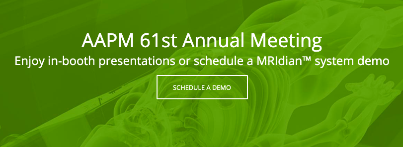 viewray's tweet photo. Are you looking ahead to #AAPM2019? Join us July 14-17 for educational in-booth presentations by users of the #MRIdian system, as well as informative walk-throughs of the #onTableAdaptive #MRgRT workflow. Pre-book a demo here: https://t.co/DCzsKSzGHm https://t.co/Gvcddf9aER