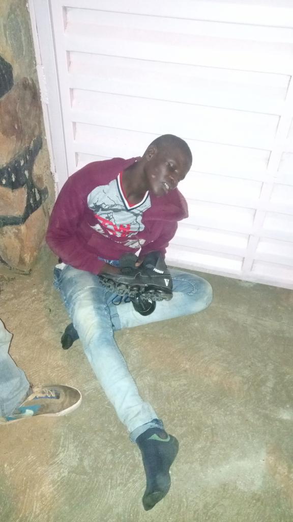 This bandit just nearly strangled a white lady in my neighborhood as she walked home. Thanks to a night guard outside a gate &amp; moto guy riding past, they saved her. We were woken by the ensuing fight to neutralize this criminal. Police has taken him away