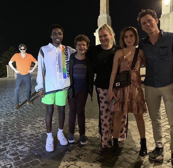 Gaten Materazzo e Caleb McLaughlin a Roma