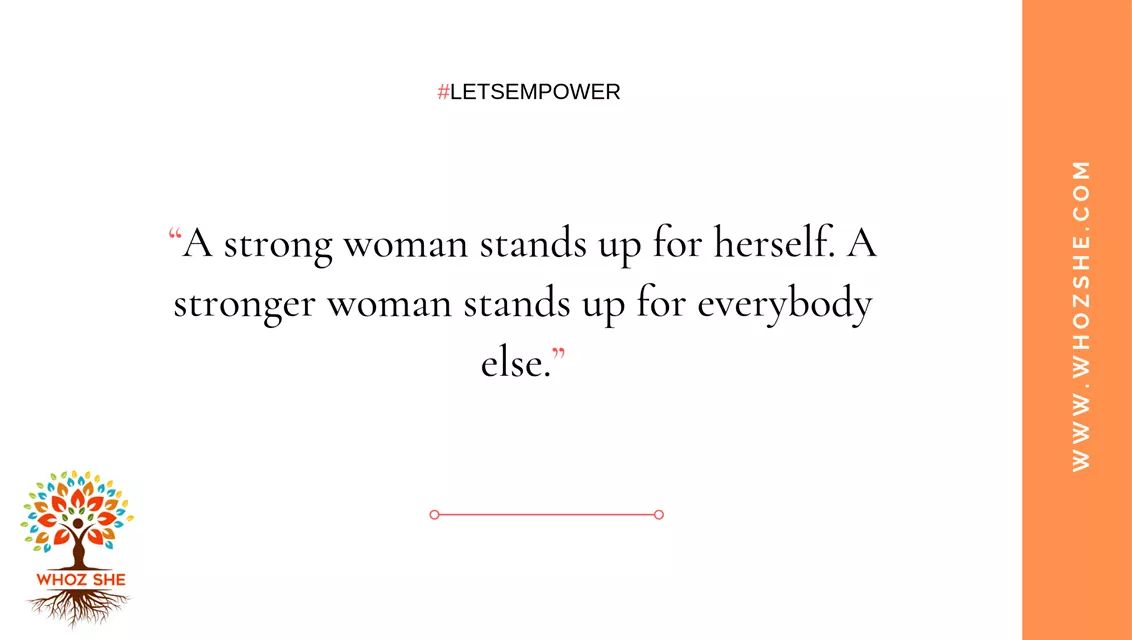 SheWhoz's tweet image. A strong woman stands up for herself. A stronger woman stands up for everybody else.”

#womenempowerment #whozshe #womenforwomen #strongwoman