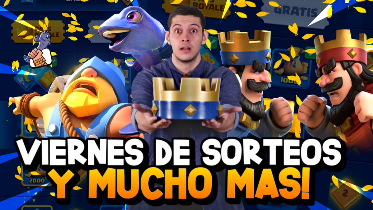 ESTAMOS EN DIRECTO! 🕺🙉

Hoy tenemos VIERNES de #clashroyaleseason1 un poco de #BrawlStars y un poco de risas con ustedes, sortearemos los #PASSROYALE y mucho mas los espero un beso 😘🤪

LINK: youtube.com/watch?v=YWZrxk…
MINI: @FeliX_Design_