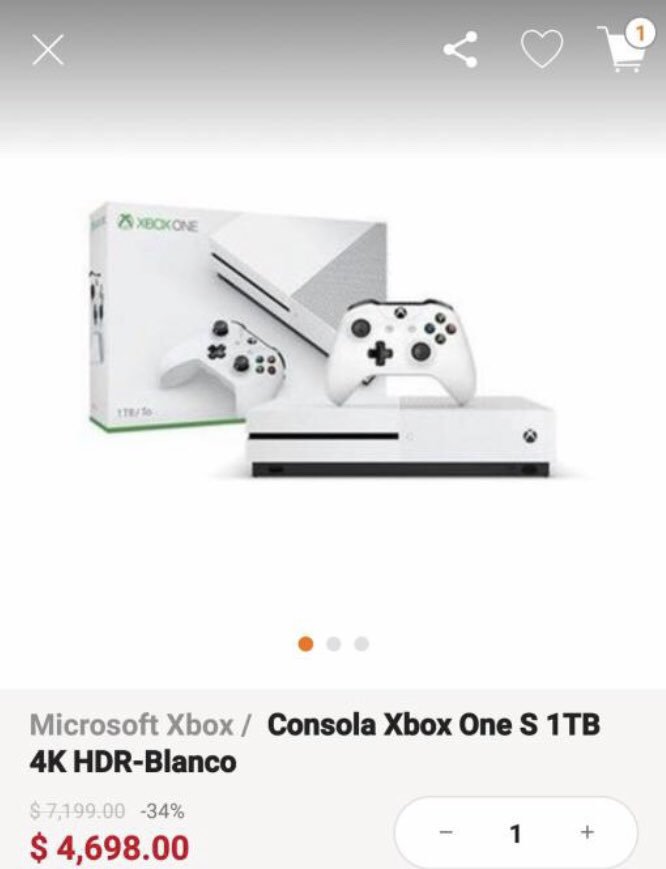 imosleey's tweet image. #Linio: xbox one s 1TB blanco pagando con Paypal+Banorte ($3,598.00 MXN).

Precio con los 500 de PayPal y el 15% de bonificación pagando con tarjeta de crédito Banorte. #XboxShare