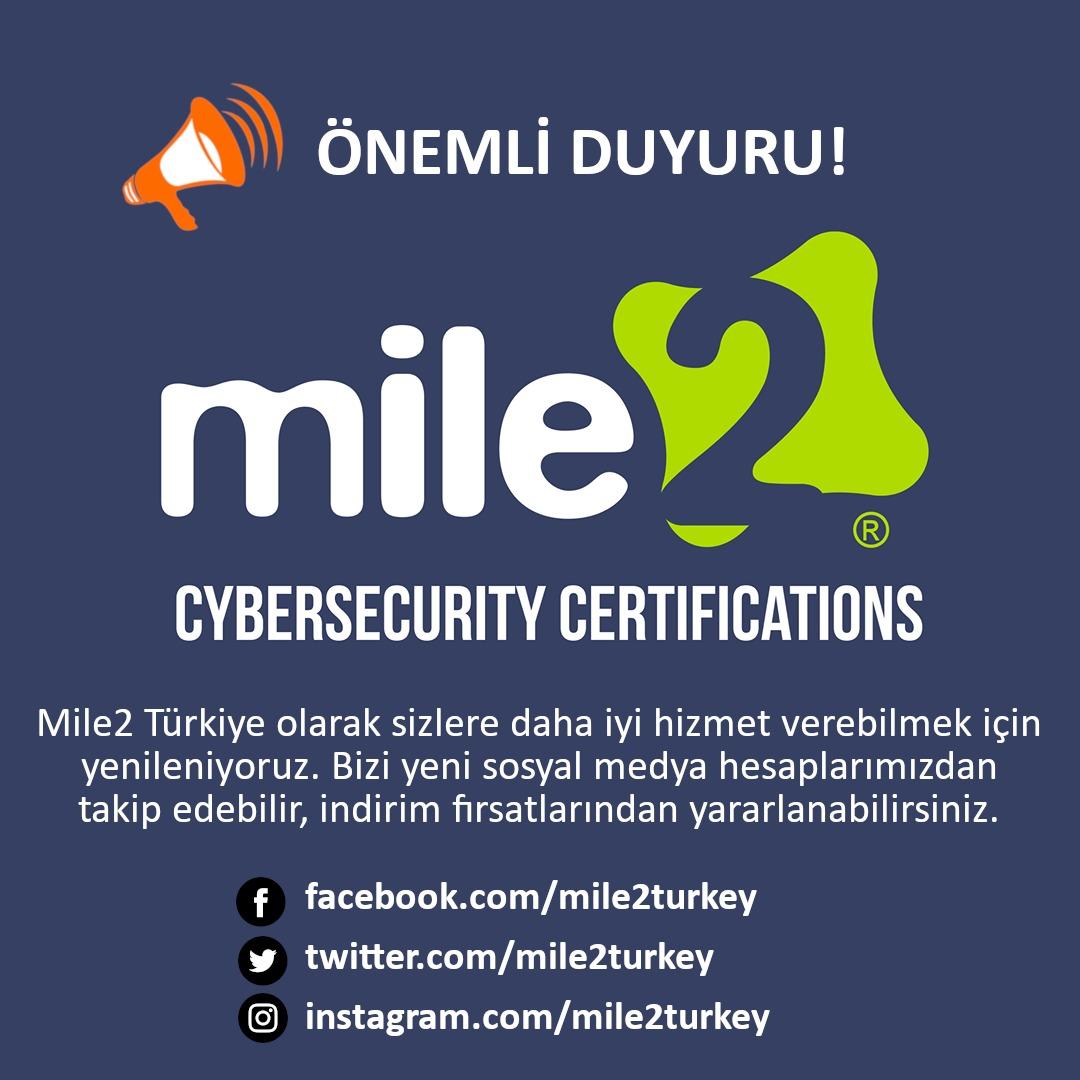mile2turkey's tweet image. Sosyal medya hesaplarımızı takip ederek eğitimlerimizden haberdar olabilirsiniz.
instagram.com/mile2turkey