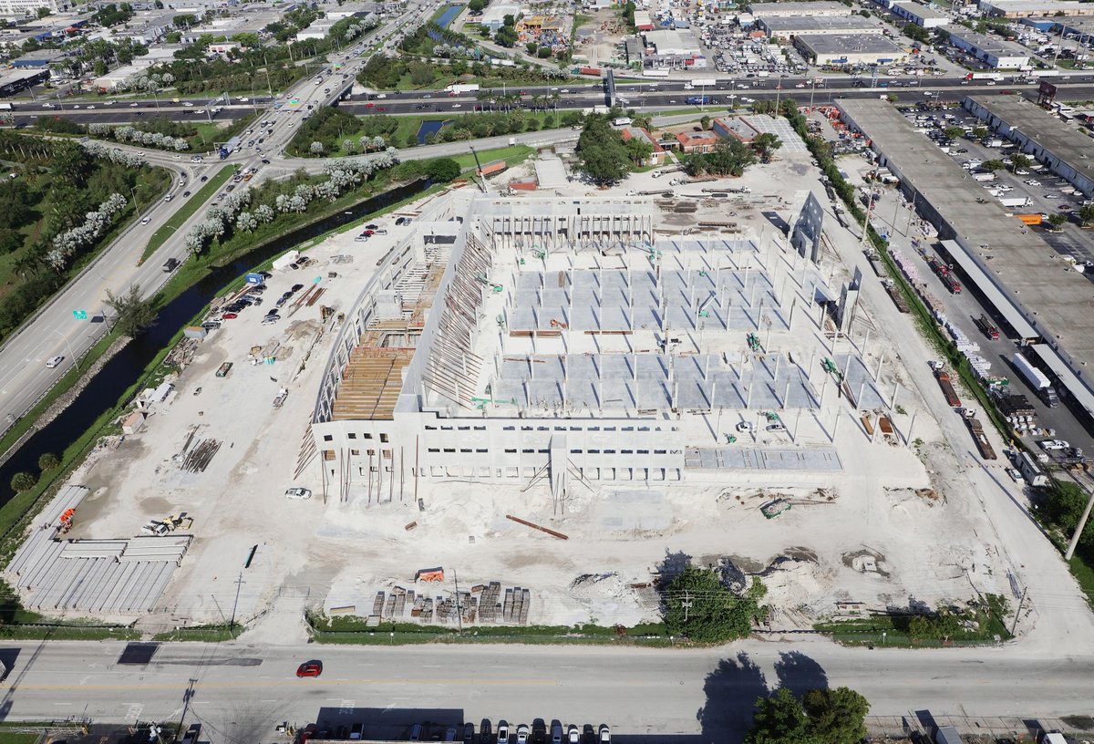 costexctp's tweet photo. Checkout the latest update on the construction of our new headquarters, on this week’s Friday Flyover! #CTP #Costex #CTPnewheadquarters #CTPHeadquarters #Newconstruction #Miamiconstruction #Doral #Linkconstruction #Friday #Weekend #Costextractorparts #Fridayflyover https://t.co/DT37IFMN45