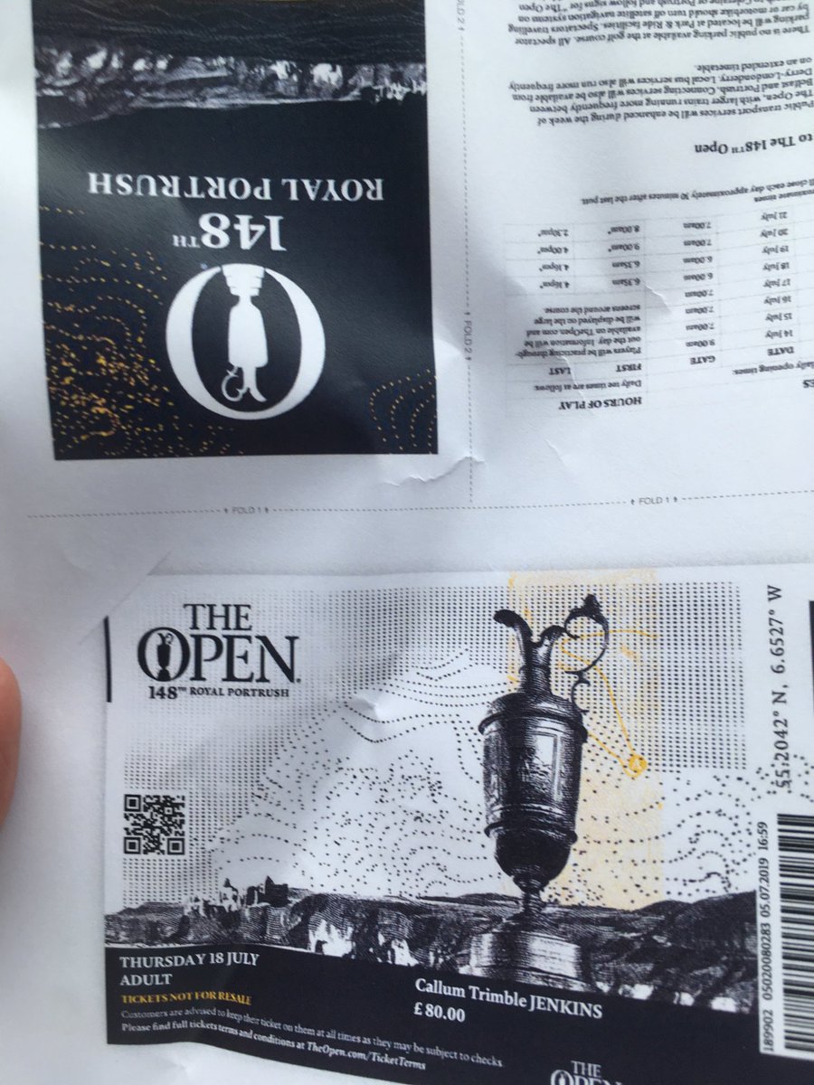 JenkinsNeale's tweet image. Tickets for ⁦@TheOpen⁩ Cannor believe it is is 13 days away