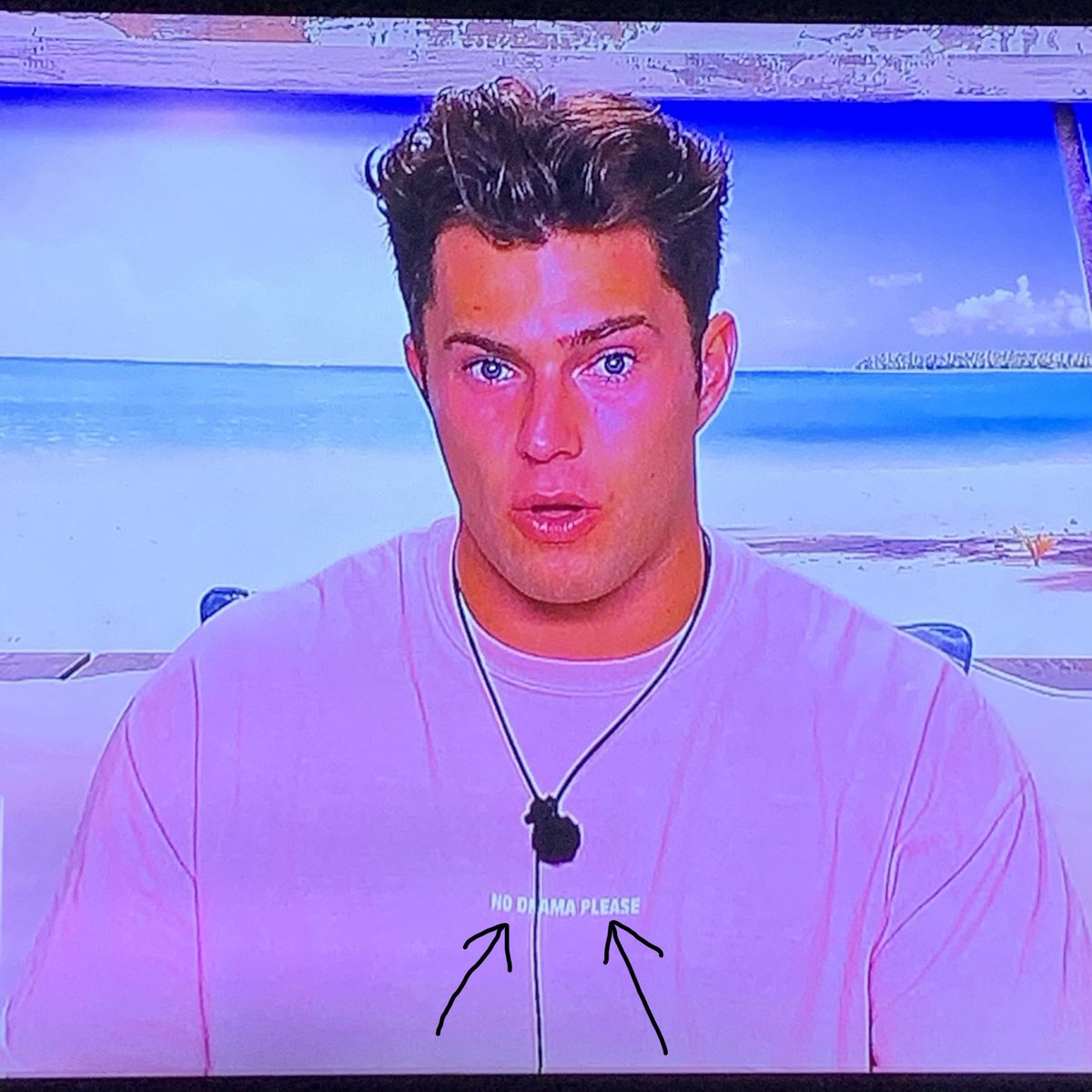 theonshoremum's tweet photo. Don’t think Curtis thought this outfit through... @LoveIsland @CurtisPritchard https://t.co/XhBA1WbxfC