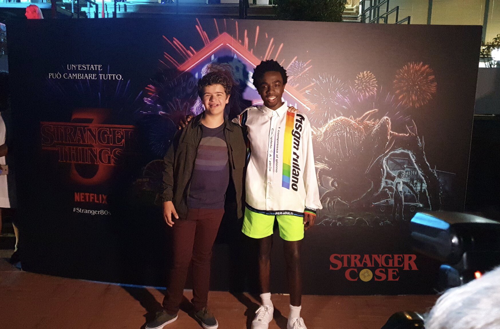 Stranger Cose con Gaten Materazzo e Caleb McLaughlin