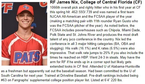 DellaTora's tweet image. Continuing our thumbnail series on signed @astros draft picks with recently-inked 35th rounder James Nix. #Astros #MLBDraft2019 @GoCFBaseball