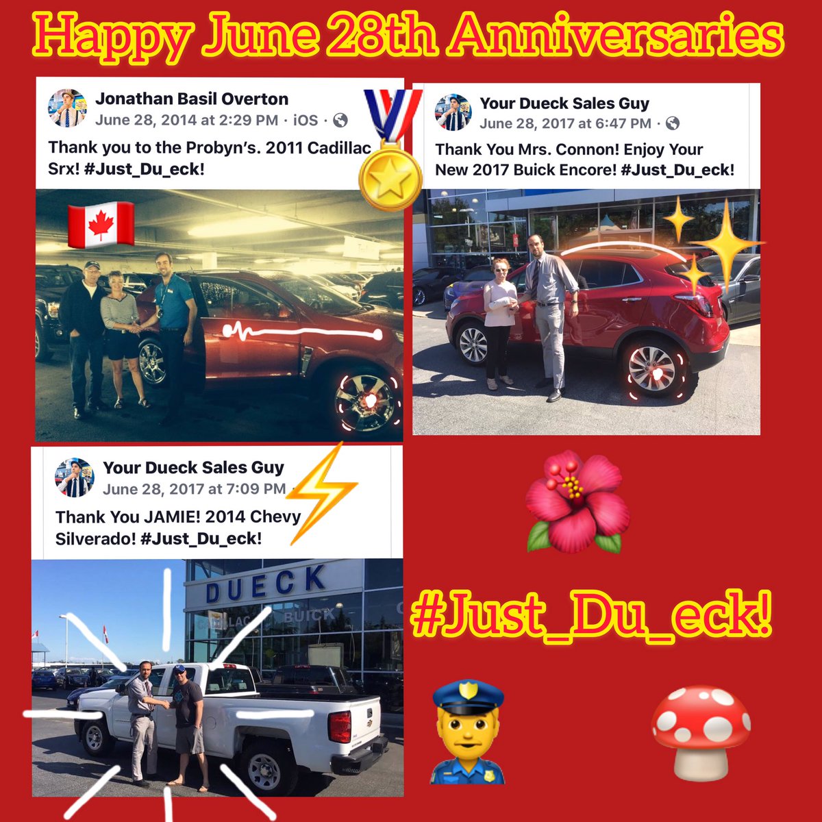 urduecksalesguy's tweet photo. #DueckThrowBackPost!      #HappyAnniversary! #Just_Du_eck!      https://t.co/al2K3pvxha #vancity #vancouverbc #vancouver #Dealership  #Success    #Sales #CustomerService #Automotive @Urduecksalesgi1 @CPI_Results @BeckyChernek https://t.co/HcJSjRbID9