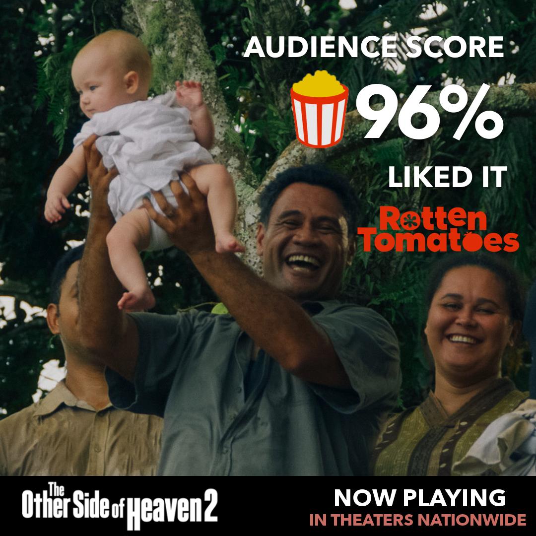 ✨AUDIENCE FAVORITE!✨The outpouring of positive reviews and love for #OtherSideOfHeaven2 has been absolutely incredible! Go see it with your family this 4th of July week! Don’t wait, this is the last week in many locations. Get showtimes &amp; tickets —> link.othersideofheavenmovie.com/tickets