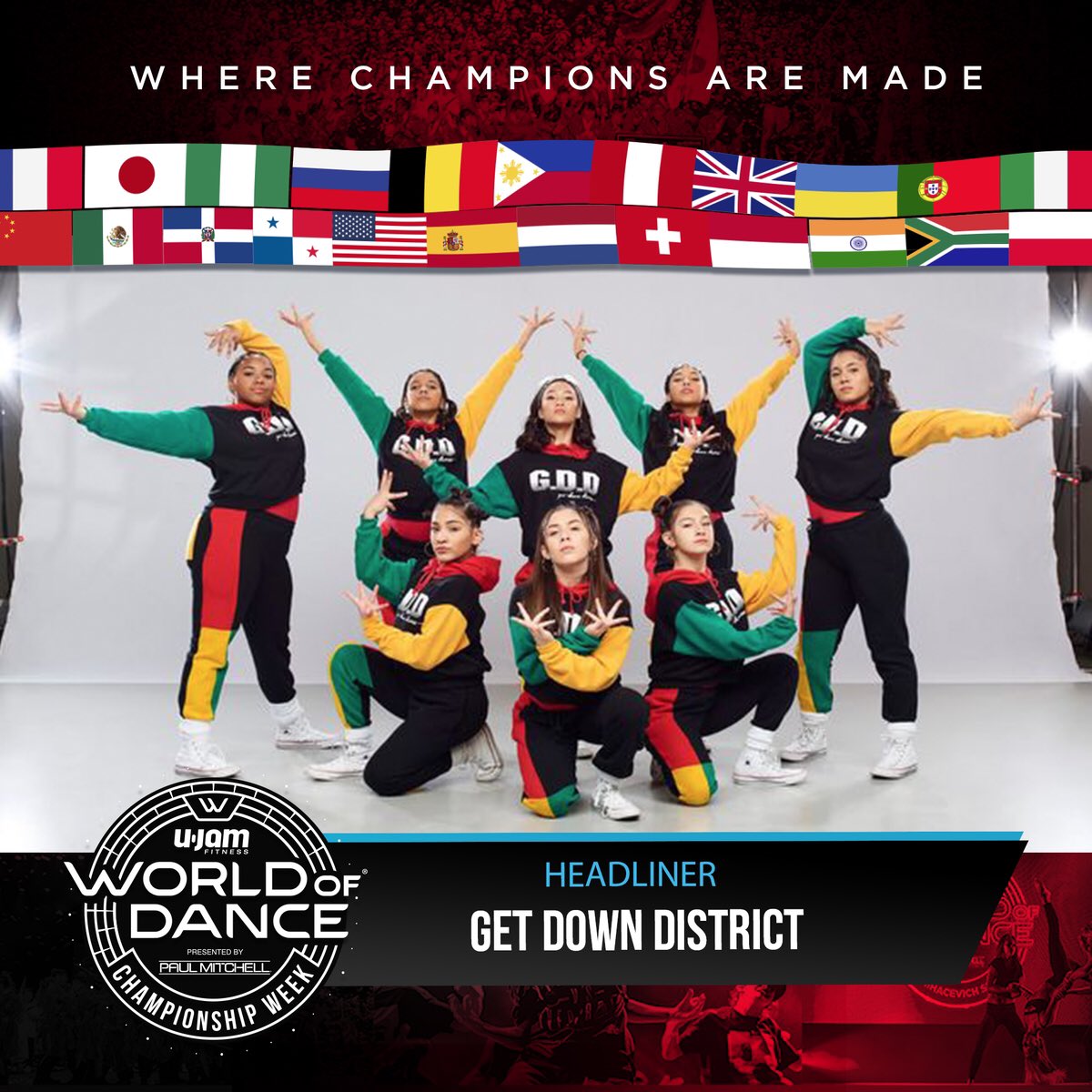 GetDownDistrict's tweet photo. We are so excited to be @worldofdance headliners at this years #WODchamps19! Don’t miss us on Sunday July 28th and The Grove in Anaheim! https://t.co/Lmx81xPlAY