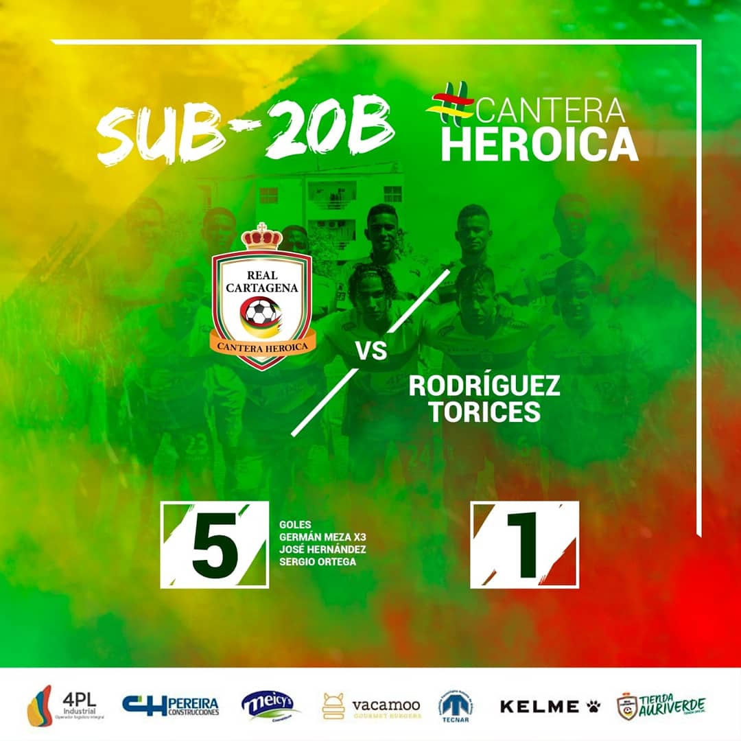 RealCartagena's tweet photo. 5-1 fue el marcador favorito de la #CanteraHeroica esta semana. El pasado miércoles #RCs17 hizo lo propio ante Cartagena FC, mientras que hoy #RCs20B venció a Rodríguez Torices en la continuidad del torneo nacional de Difútbol. https://t.co/bkOyoXVCPz