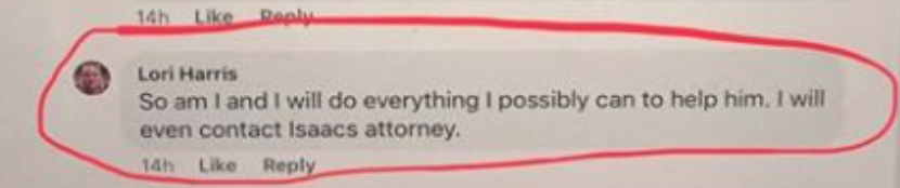 notes_case's tweet photo. FB admin Lori Harris played detective to destroy the missing Baby DeOrr Kunz case.  Now even willing to do whatever is necessary to keep Isaac Reinwand from going down IF guilty. #missingperson https://t.co/lgLN7RVzTh