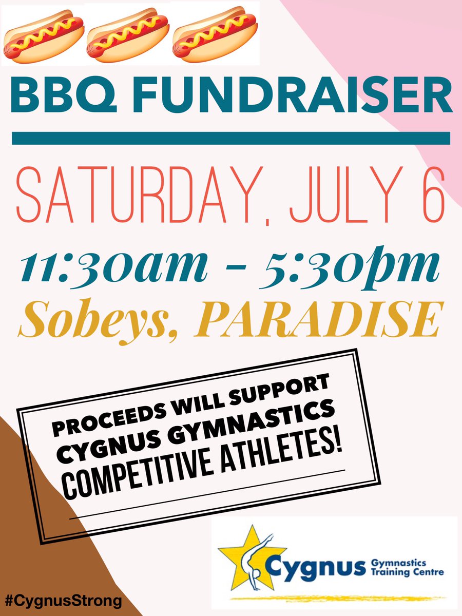 TDSoul's tweet photo. Come out tomorrow and join us for a hot dog, drink and a cookie at @sobeys in PARADISE!! ๐ญ๐ฅค๐ชOur Cygnus competitive athletes will be there to greet you with a smile!๐คธ๐ปโโ๏ธ๐คธ๐ผโโ๏ธ #goingtobesunny #wewillcookforyou #bbq #sobeys #paradise
PLEASE SHARE! https://t.co/6quG54iQqx