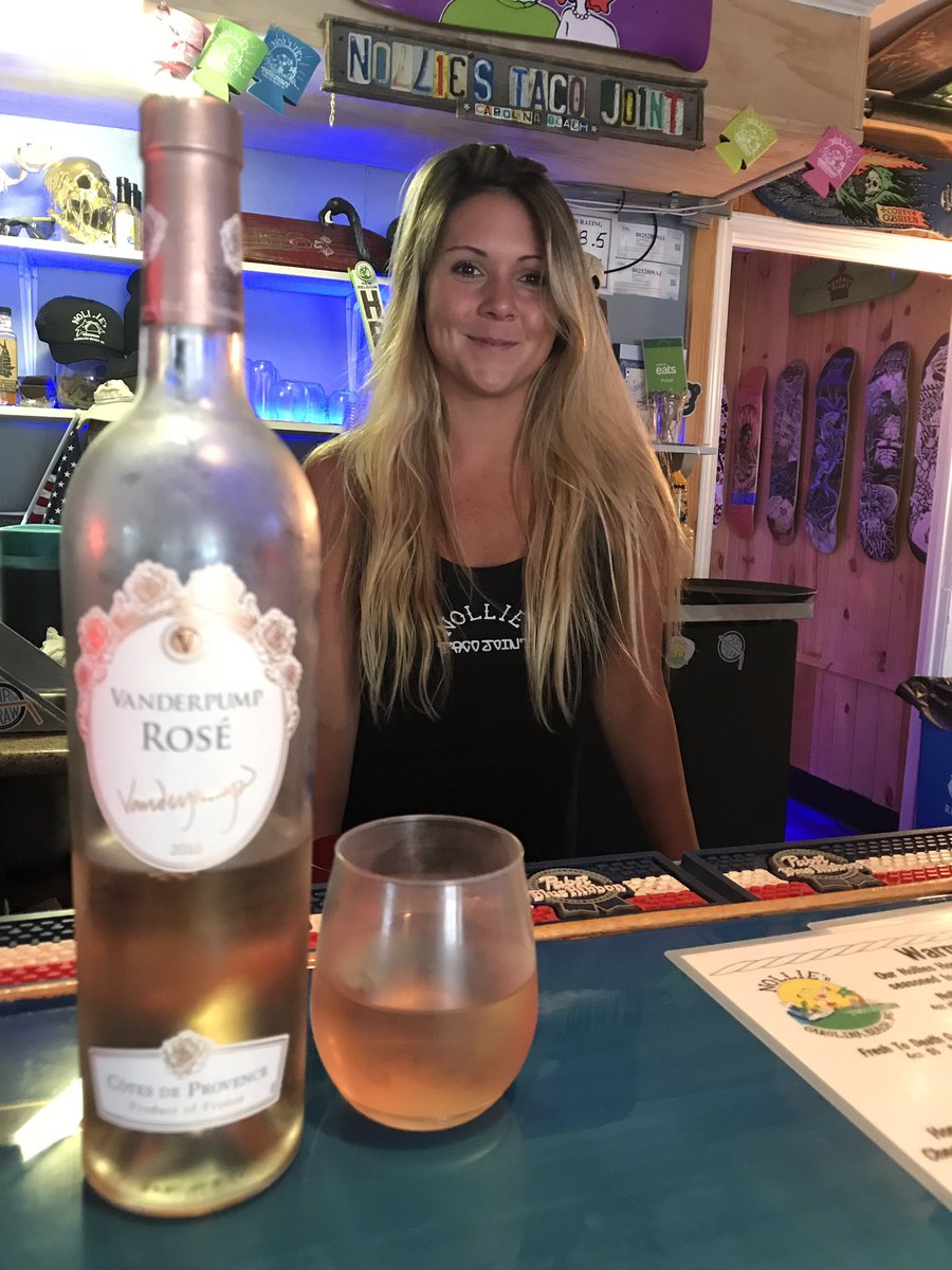 asbnannie's tweet photo. Look what I found at Carolina beach North Carolina @LisaVanderpump @PumpRestaurant @SurRestaurant @PandoraVT @VillaBlancaBH I had  to grab me a glass at Nollies Taco Joint.   Thank @brittanygladd https://t.co/nH7LZlIW54